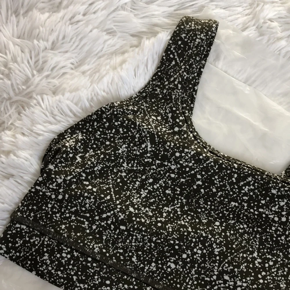 ZYIA Olive Green Speckled Sports Bra - Medium - Picture 4 of 13
